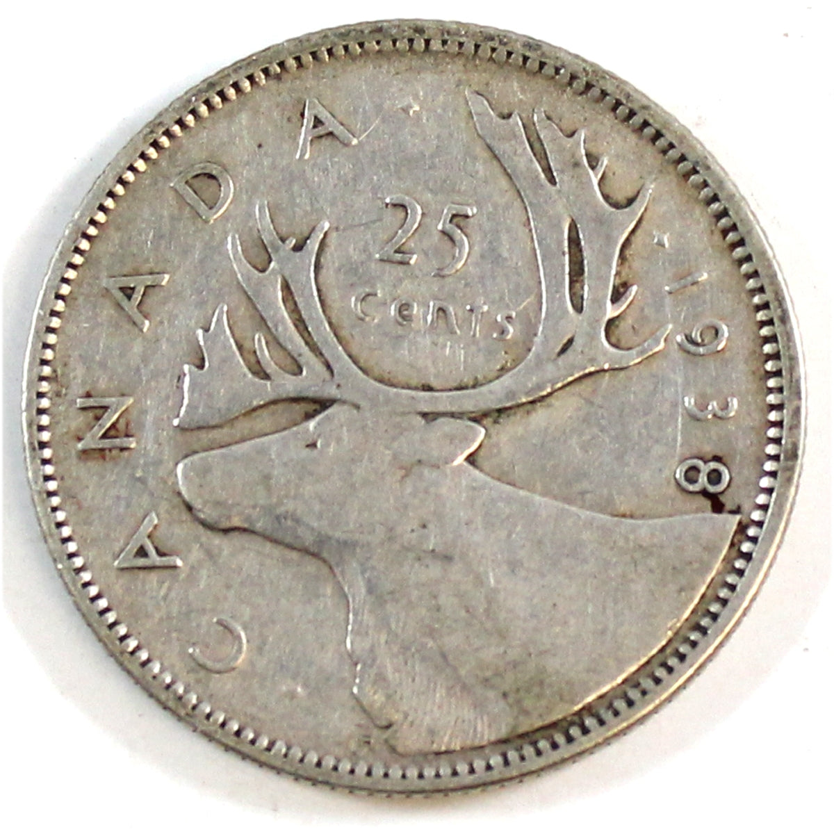 1938 Canada 25-cents VG-F (VG10)
