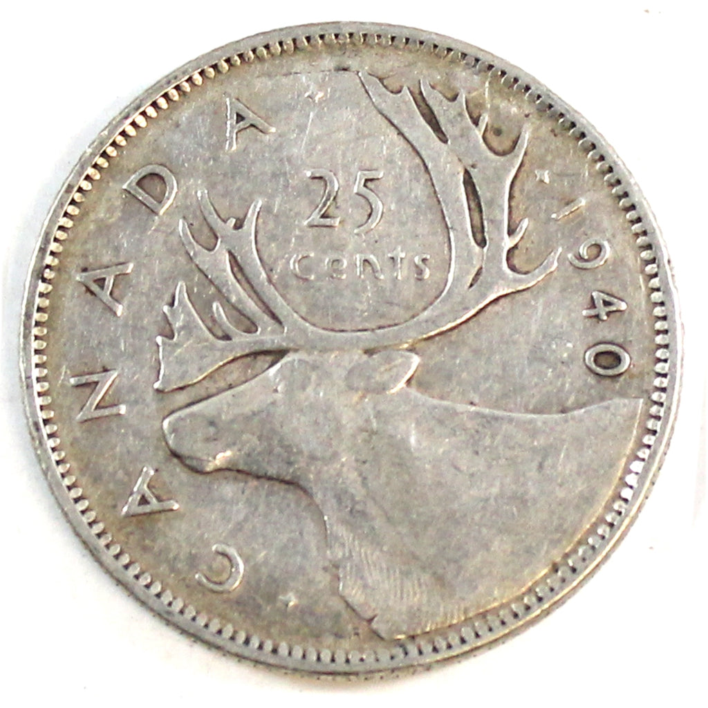 1940 Canada 25-cents Fine (F12)