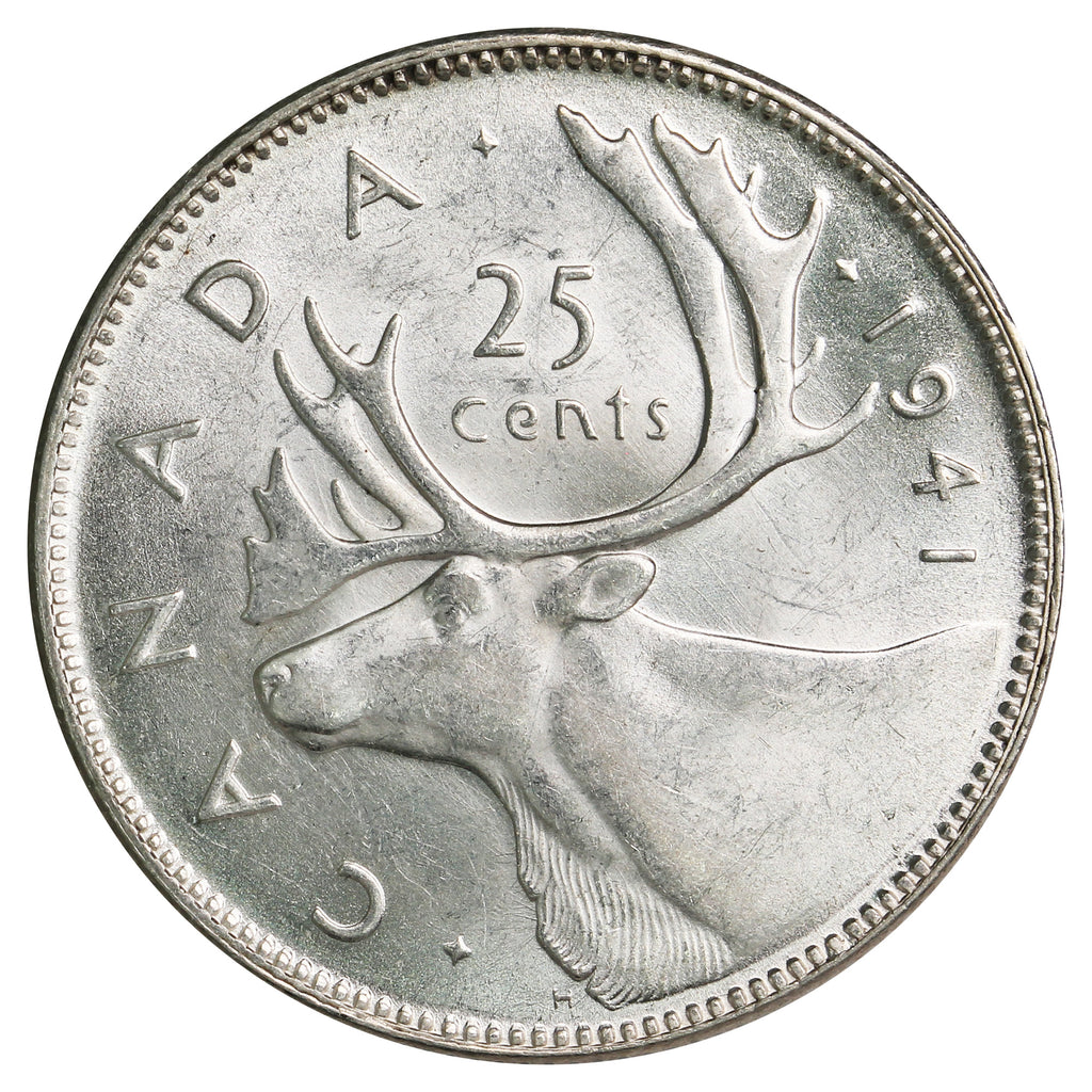 1941 Canada 25-cents AU-UNC (AU55)