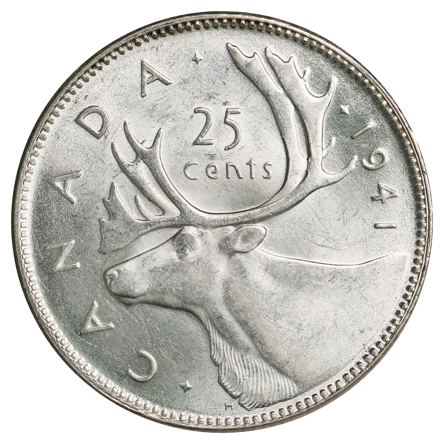1941 Canada 25-cents AU-UNC (AU55)