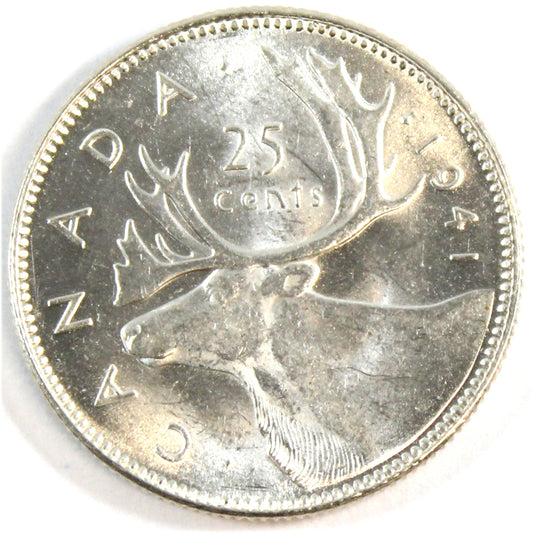 1941 Canada 25-cents Brilliant Uncirculated (MS63) $