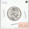 1942 Canada 25-cents Brilliant Uncirculated (MS63)