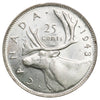 1943 Canada 25-cents UNC+ (MS62)