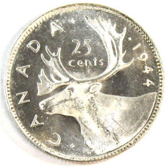 1944 Canada 25-cents Brilliant Uncirculated (MS63) $