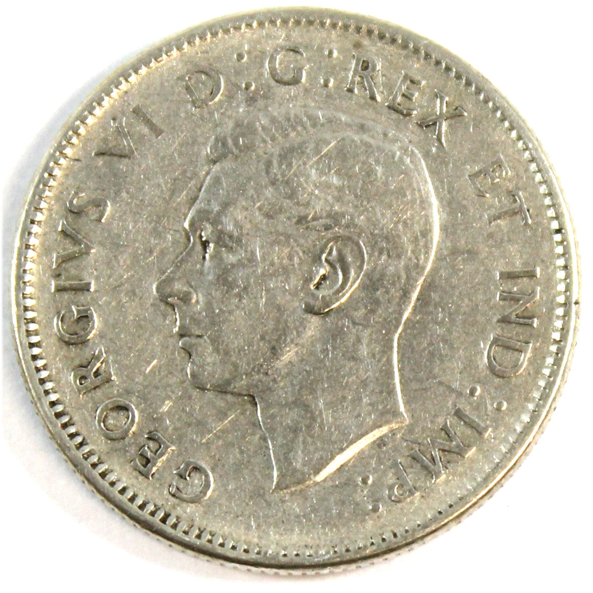 1947 Dot Canada 25-cents Fine (F12) $