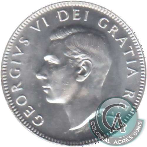 1947 Maple Leaf Canada 25-cents UNC+ (MS62)