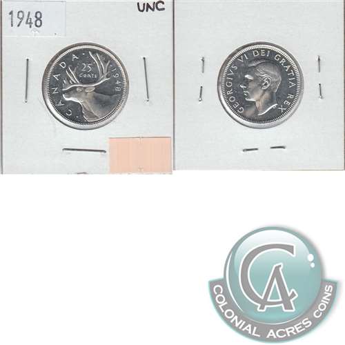 1948 Canada 25-cents Uncirculated (MS60) $