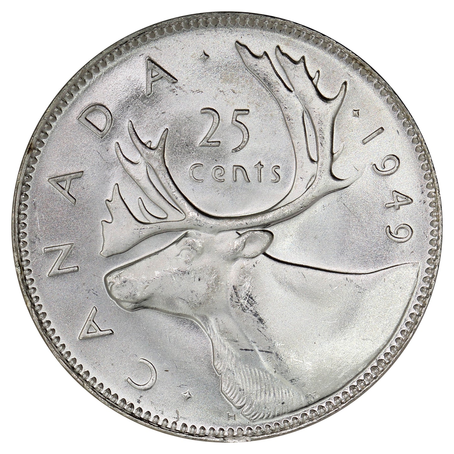 1949 Canada 25-cents Brilliant Uncirculated (MS63)