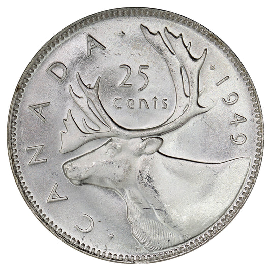 1949 Canada 25-cents Brilliant Uncirculated (MS63)