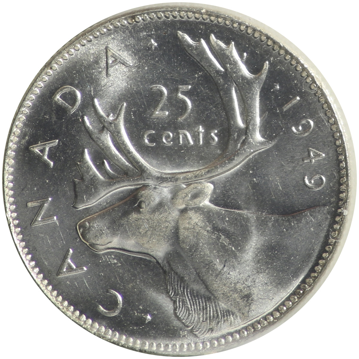 1949 Canada 25-cents ICCS Certified MS64