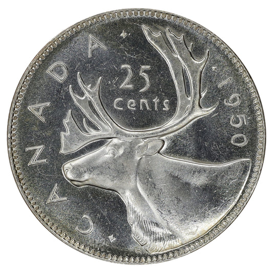 1950 Canada 25-cents Choice Brilliant Uncirculated (MS64) $