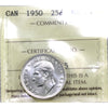 1950 Canada 25-cents ICCS Certified MS63