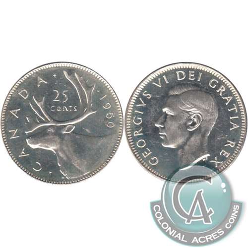 1950 Canada 25-cents Uncirculated (MS60)