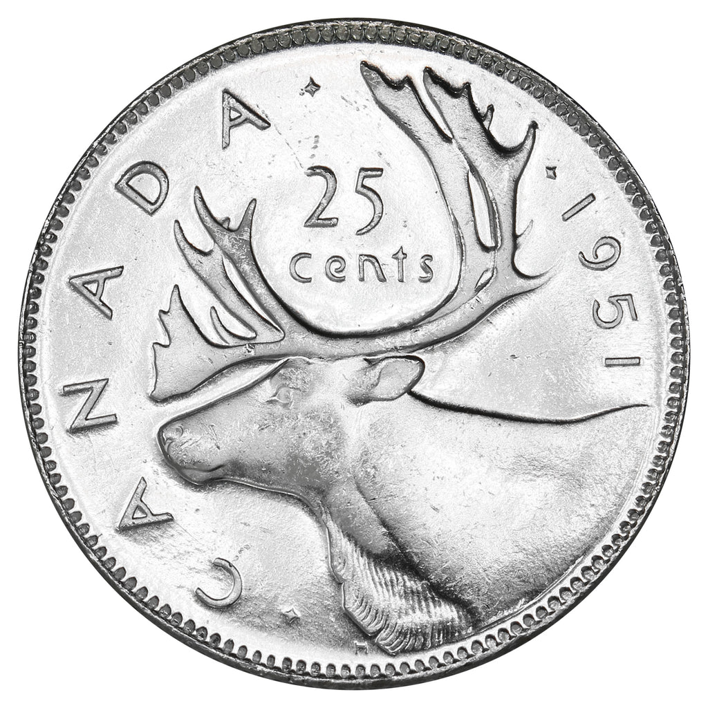 1951 Canada 25-cents UNC+ (MS62)