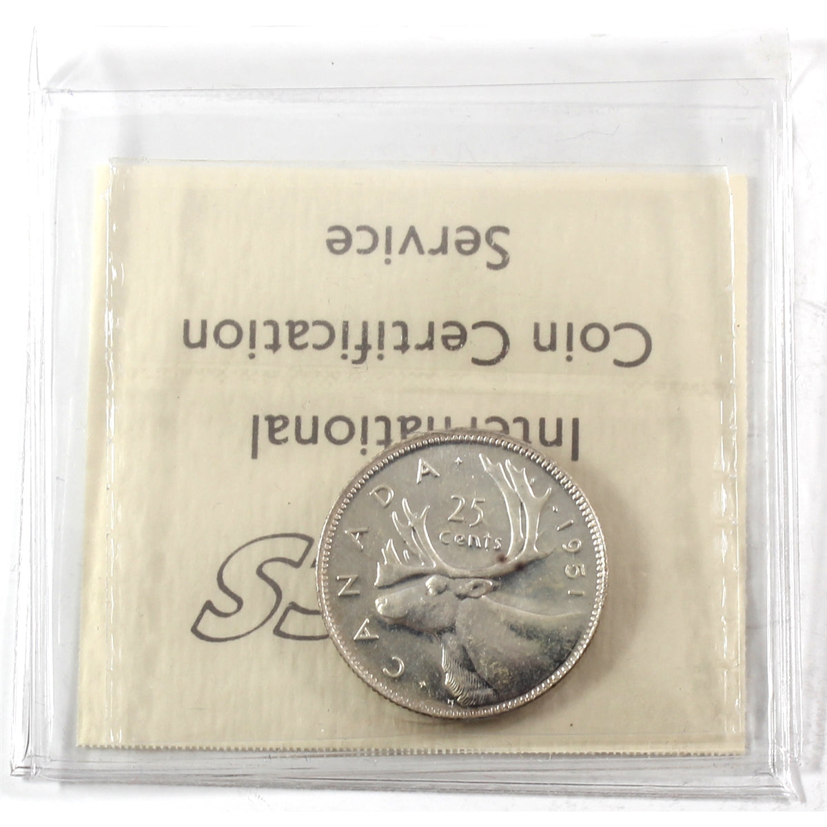 1951 High Relief Canada 25-cents ICCS Certified MS63