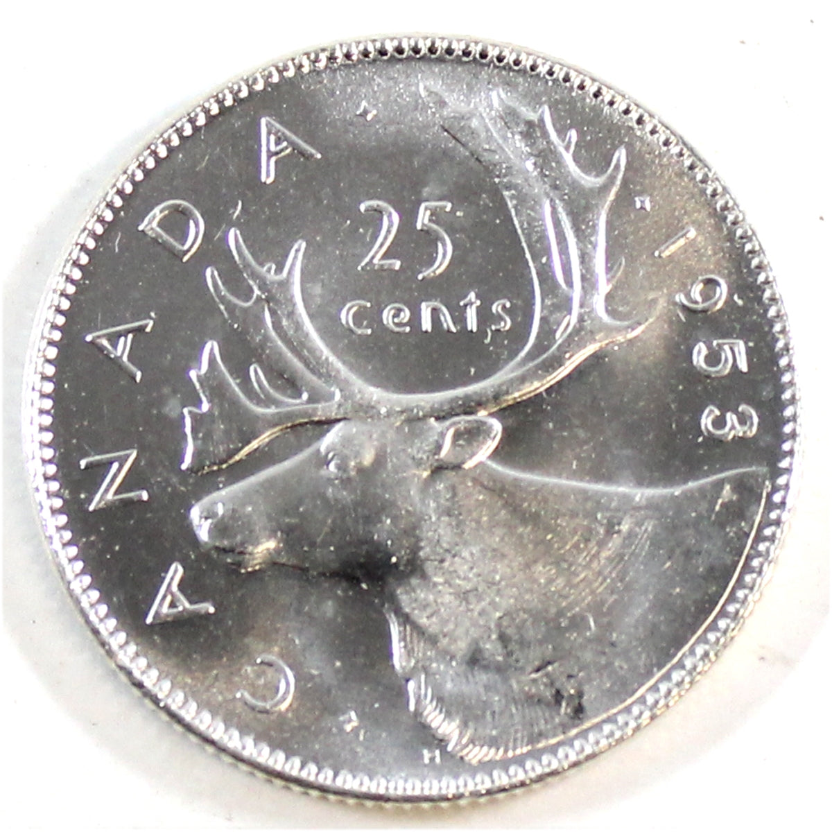 1953 Large Date NSS Canada 25-cents Brilliant Uncirculated (MS63)