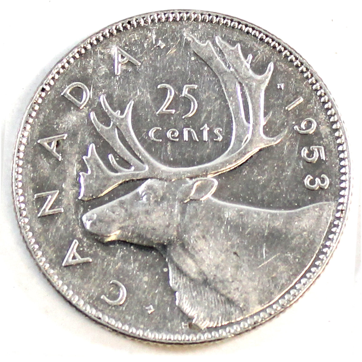 1953 Large Date NSS Canada 25-cents Extra Fine (EF40)