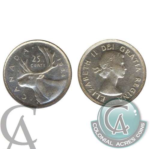 1954 Canada 25-cents Almost Uncirculated (AU50)