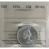 1954 Canada 25-cents ICCS Certified MS63