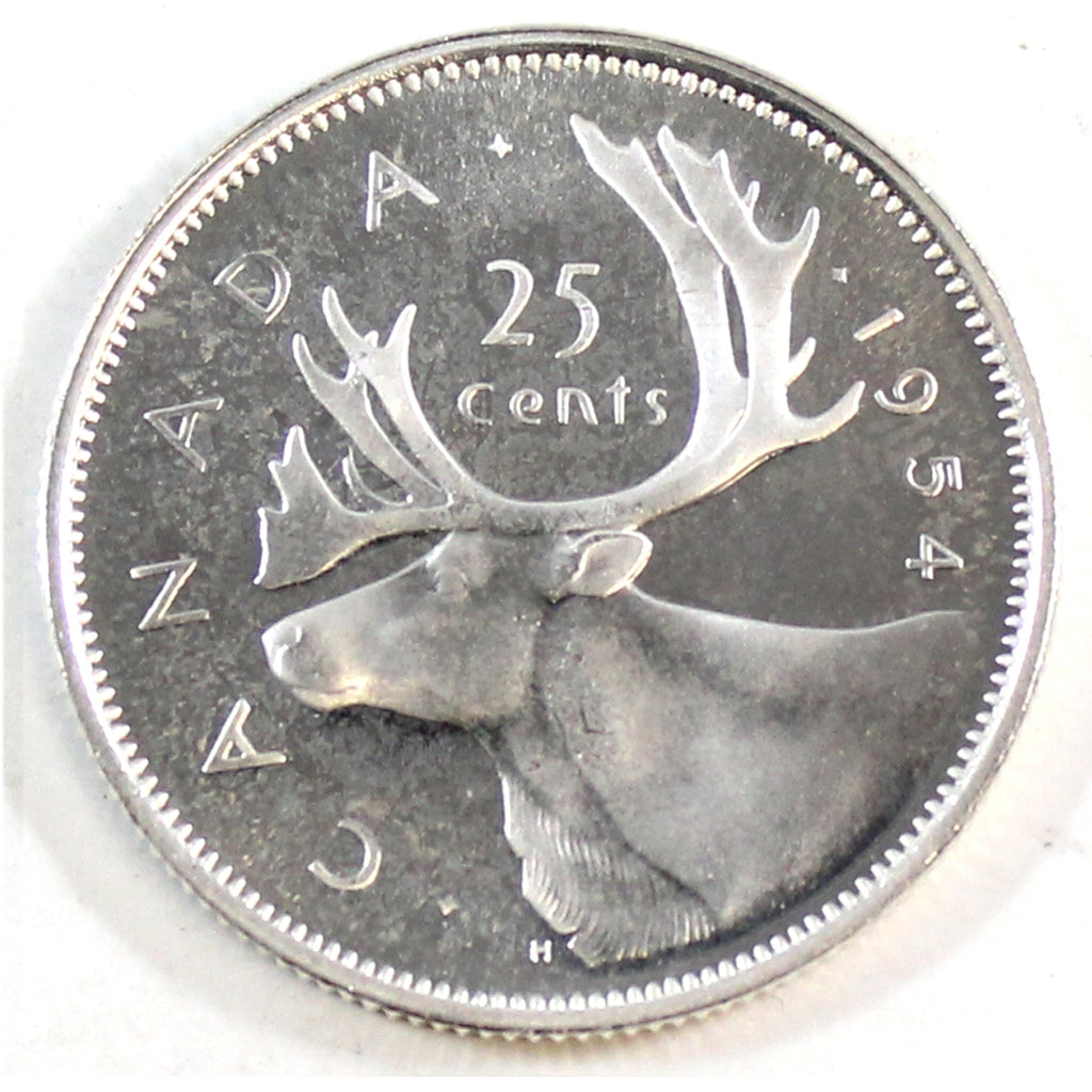 1954 Canada 25-cents Proof Like $