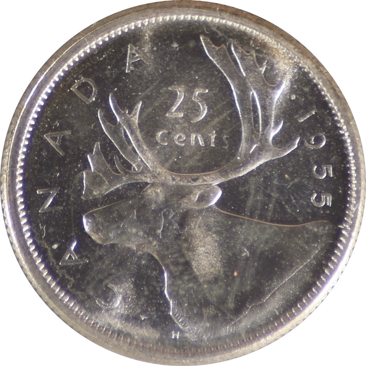 1955 Canada 25-cents ICCS Certified MS65