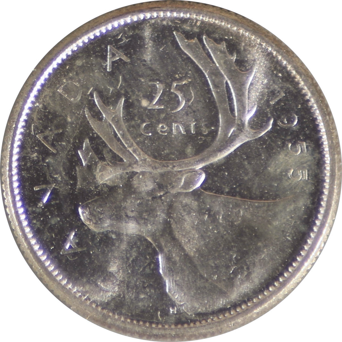 1955 Canada 25-cents ICCS Certified MS64