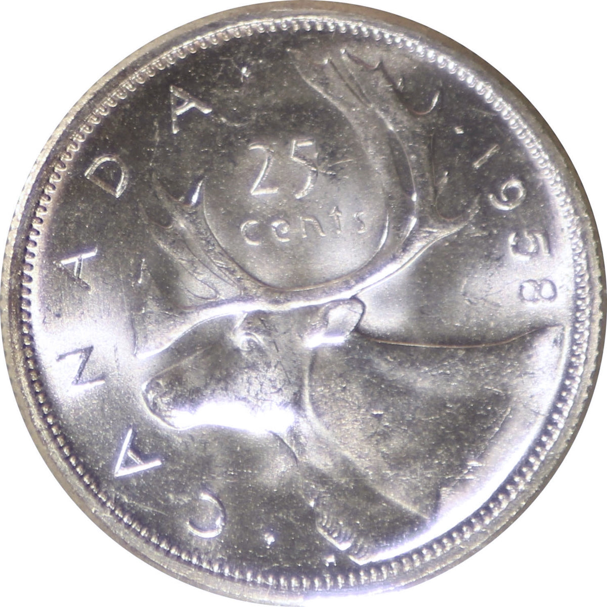 1958 Canada 25-cents ICCS Certified MS64