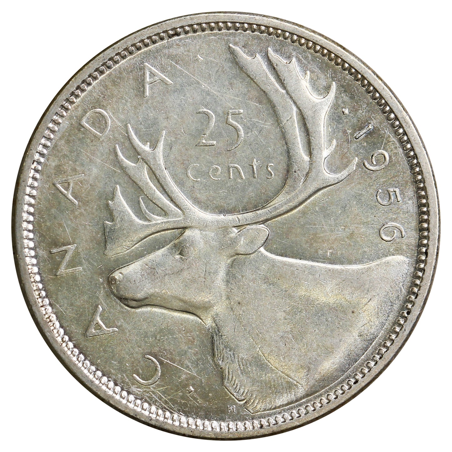 1956 Canada 25-cents Circulated