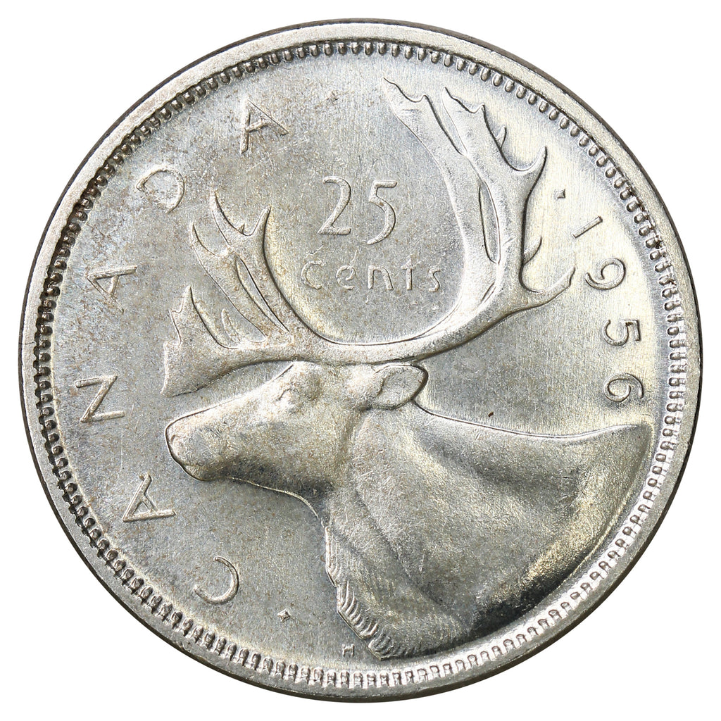 1956 Canada 25-cents Uncirculated (MS60)