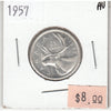 1957 Canada 25-cents Almost Uncirculated (AU50)