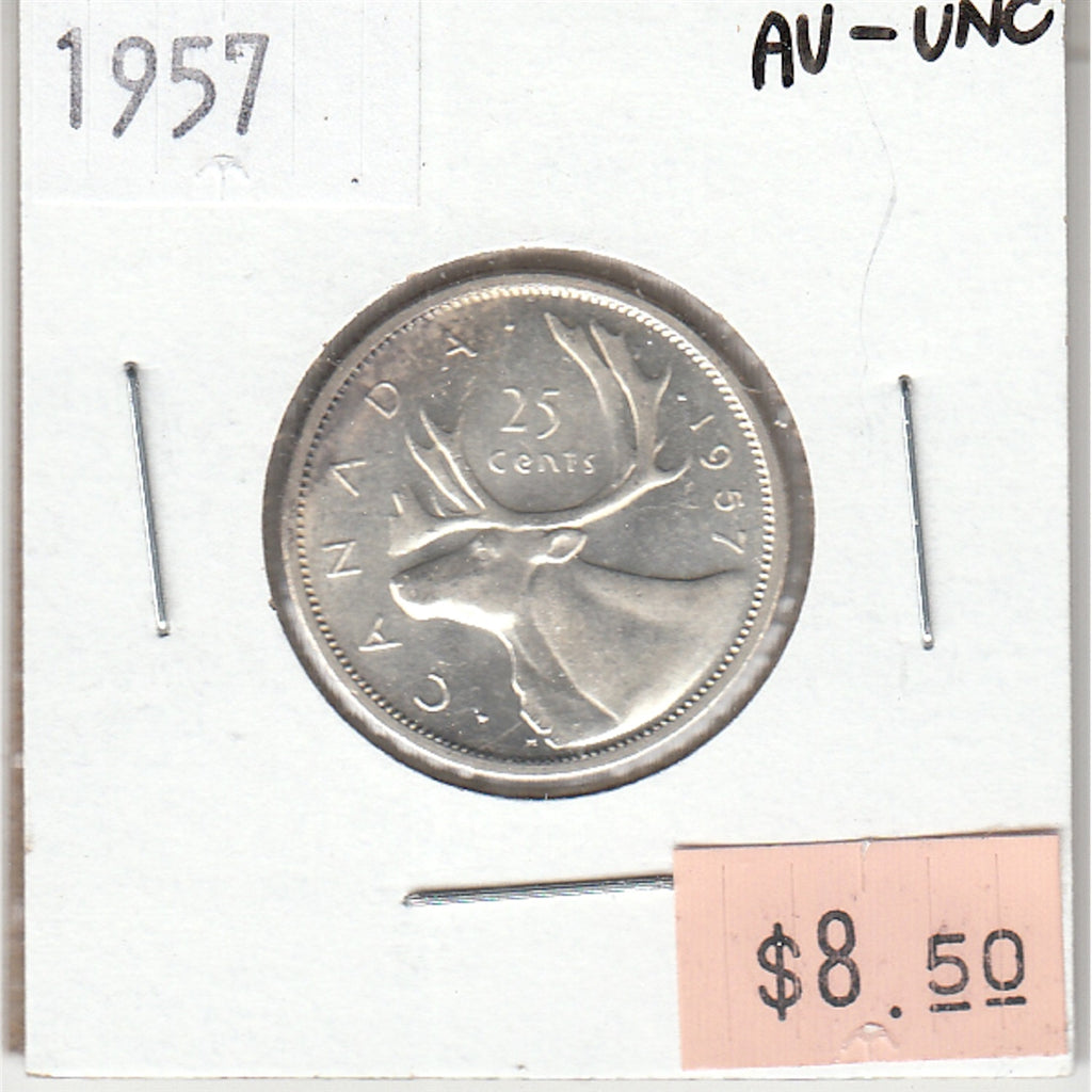 1957 Canada 25-cents AU-UNC (AU55)
