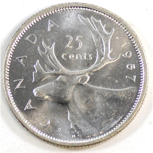 1957 Canada 25-cents Brilliant Uncirculated (MS63)
