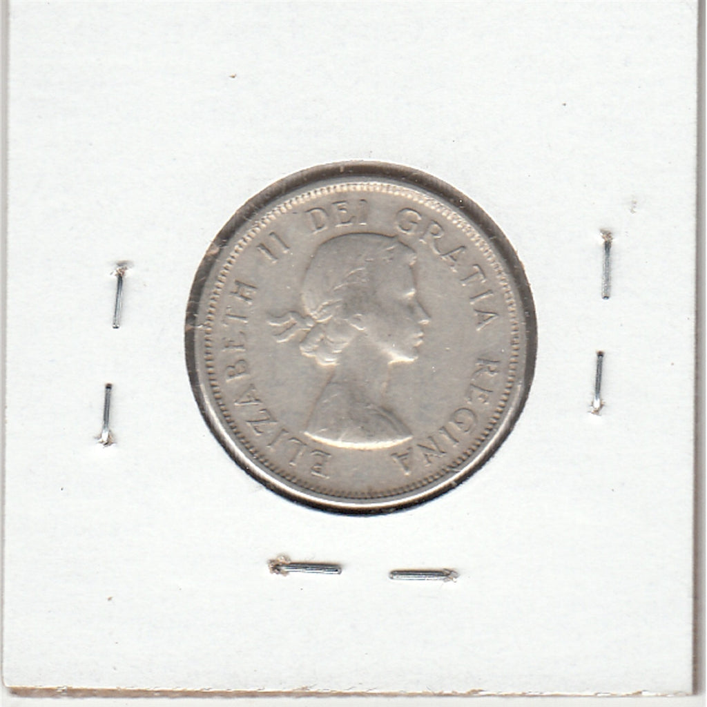 1957 Canada 25-cents Circulated
