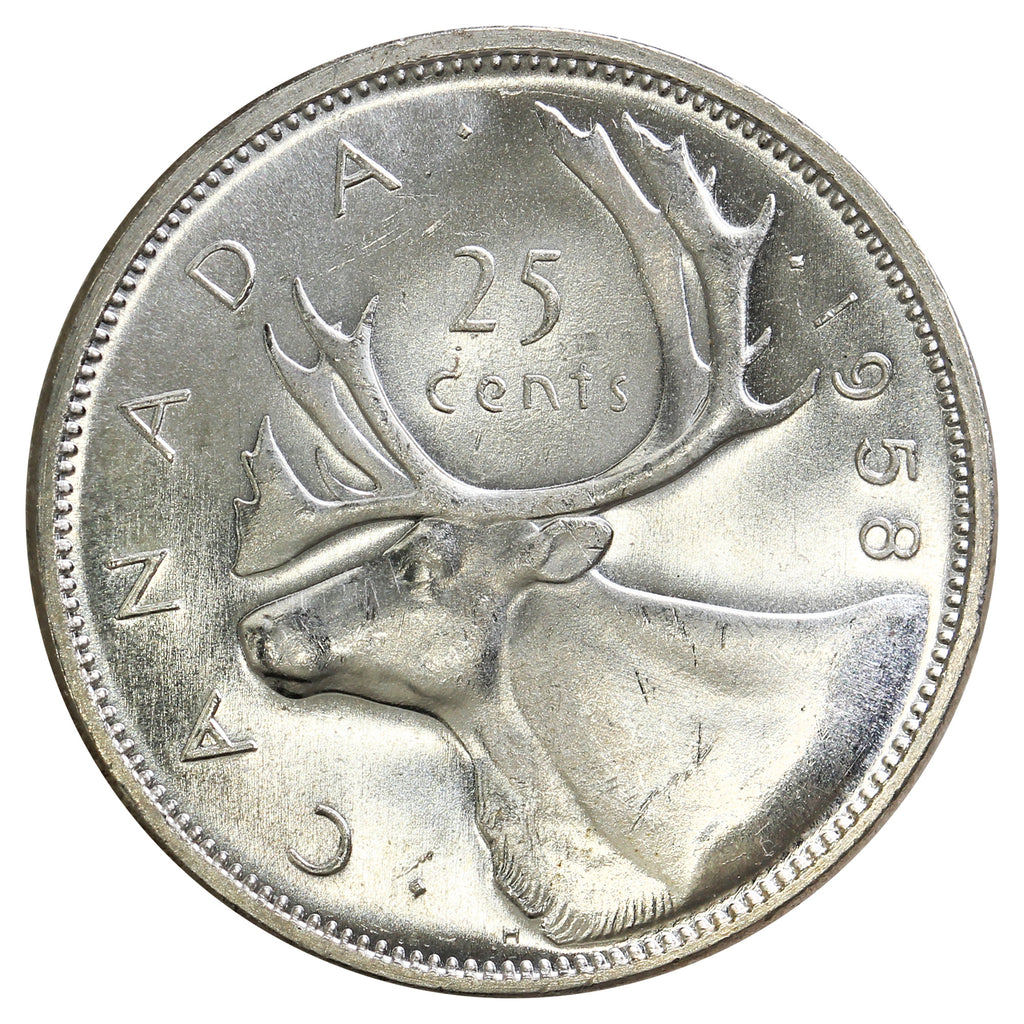 1958 Canada 25-cents Brilliant Uncirculated (MS63)
