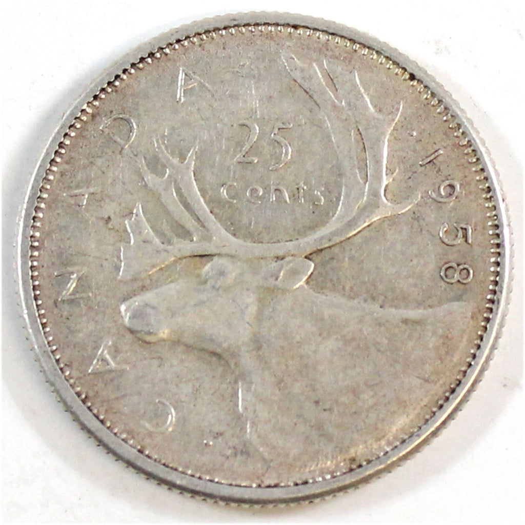 1958 Canada 25-cents Circulated