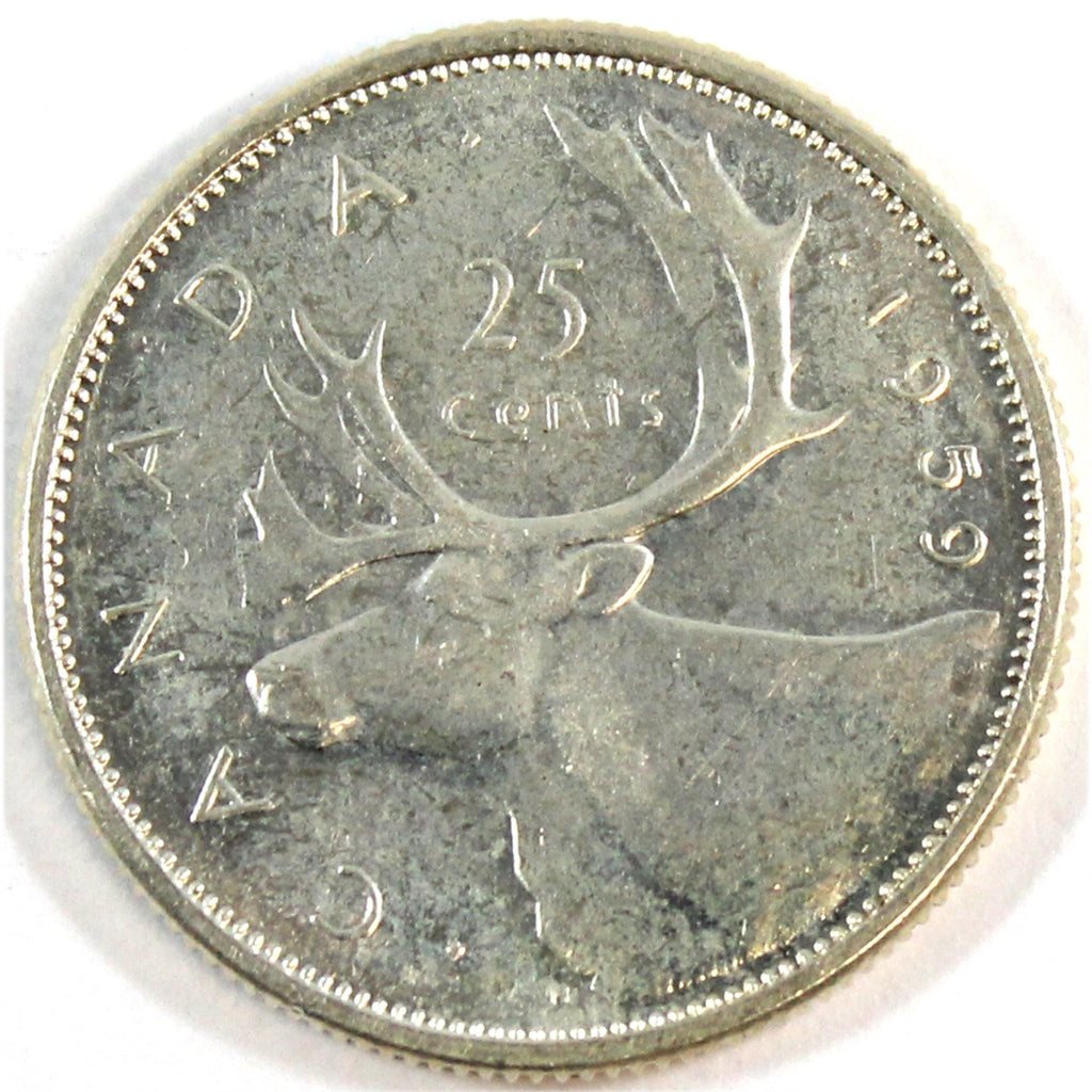 1959 Canada 25-cents AU-UNC (AU55)