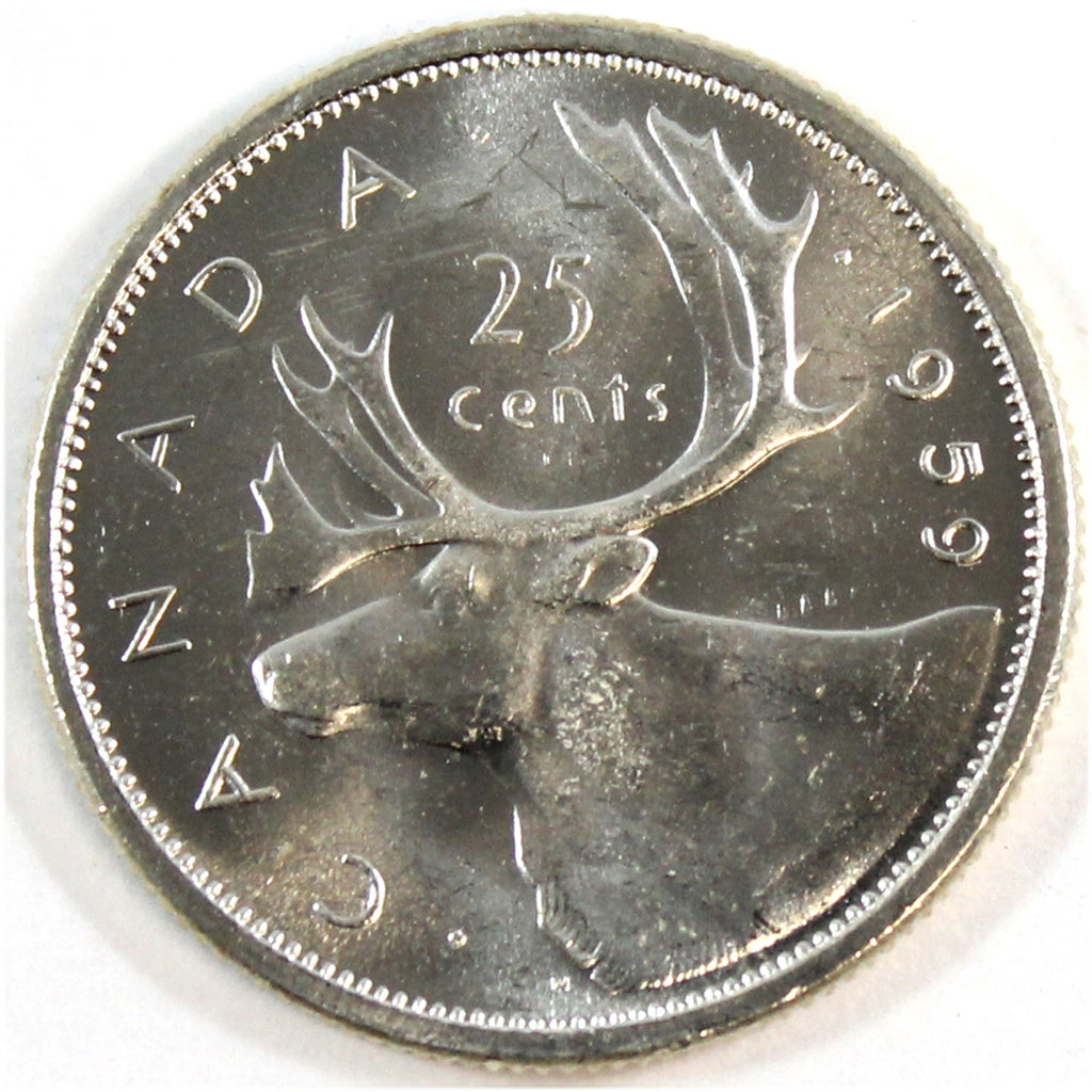 1959 Canada 25-cents Choice Brilliant Uncirculated (MS64)