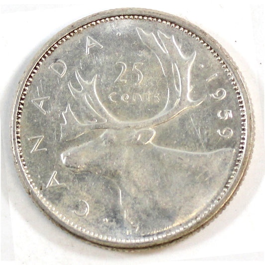 1959 Canada 25-cents Circulated