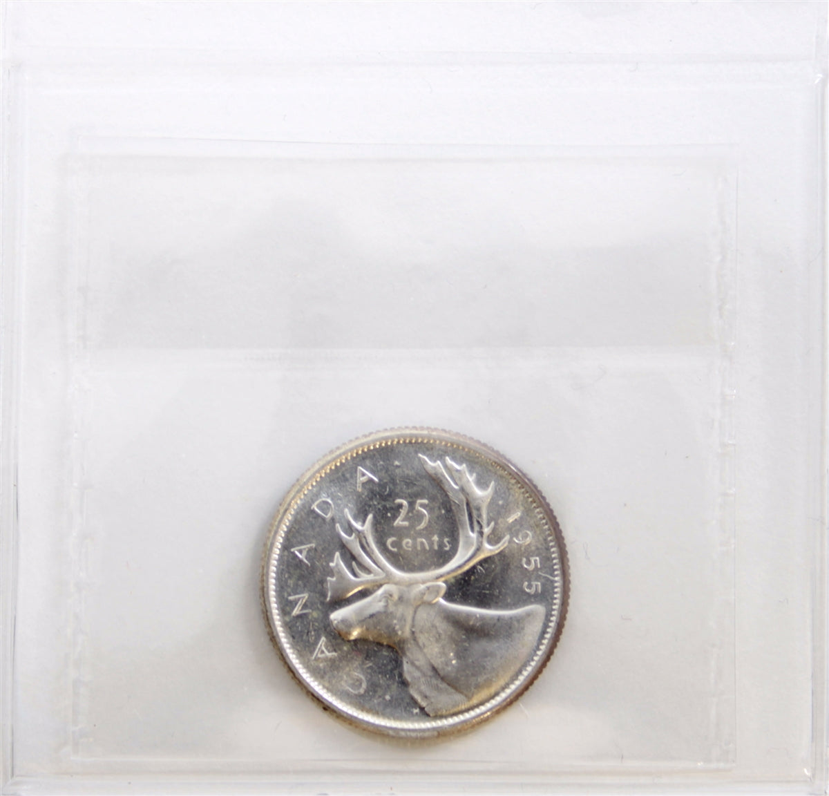 1955 Canada 25-cents ICCS Certified MS63 Cameo