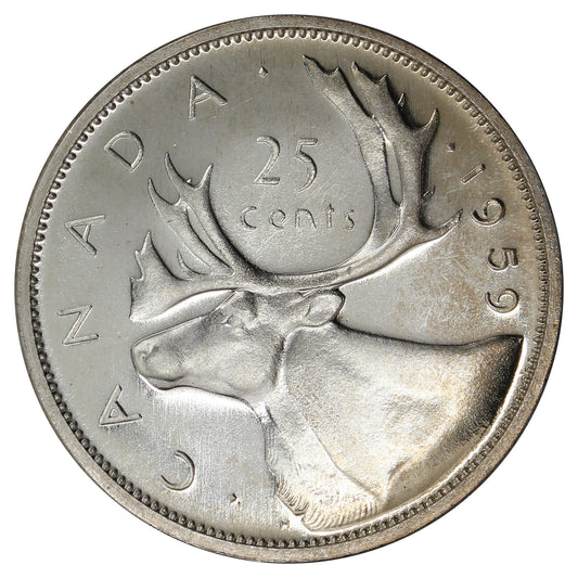 1959 Canada 25-cents Proof Like