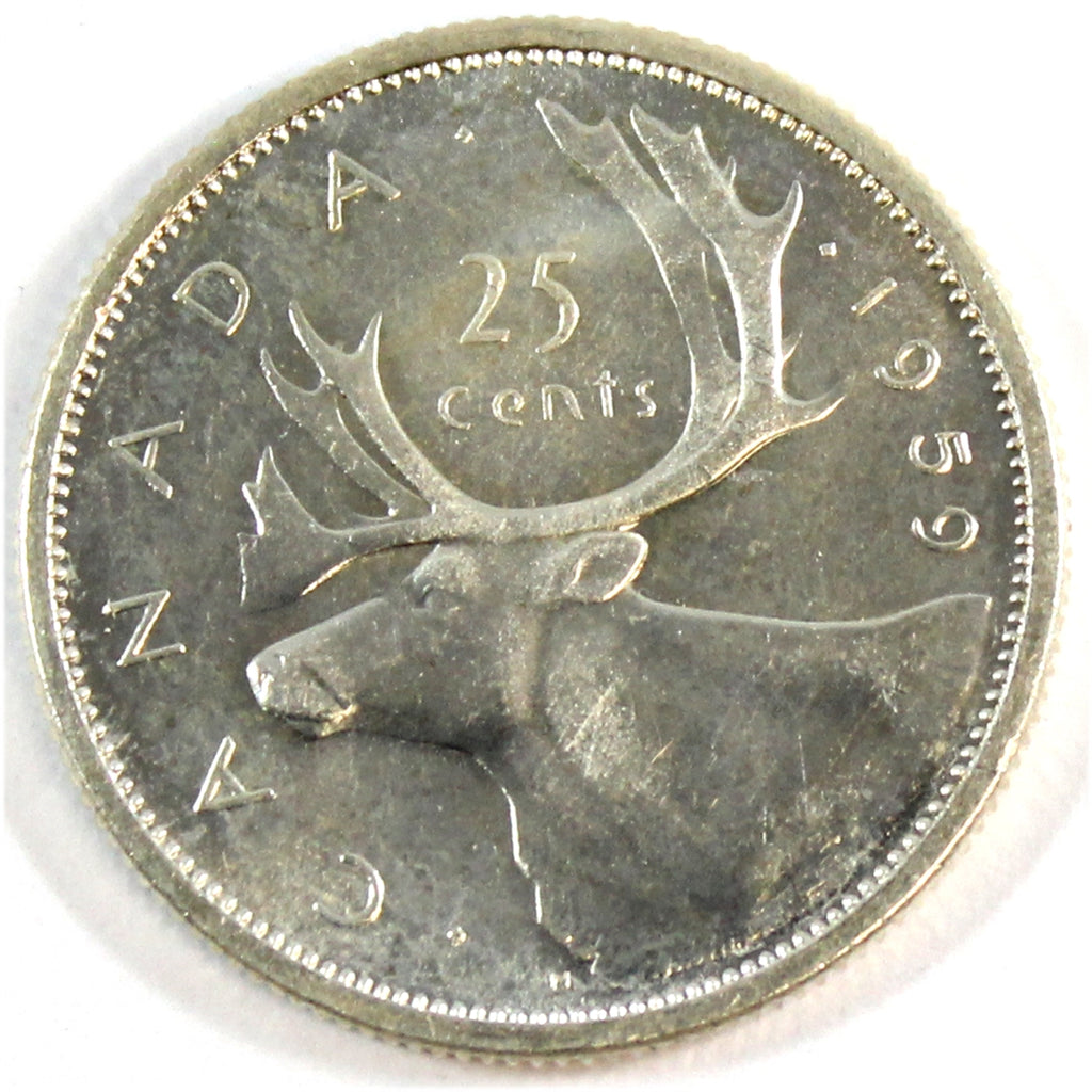 1959 Canada 25-cents UNC+ (MS62)