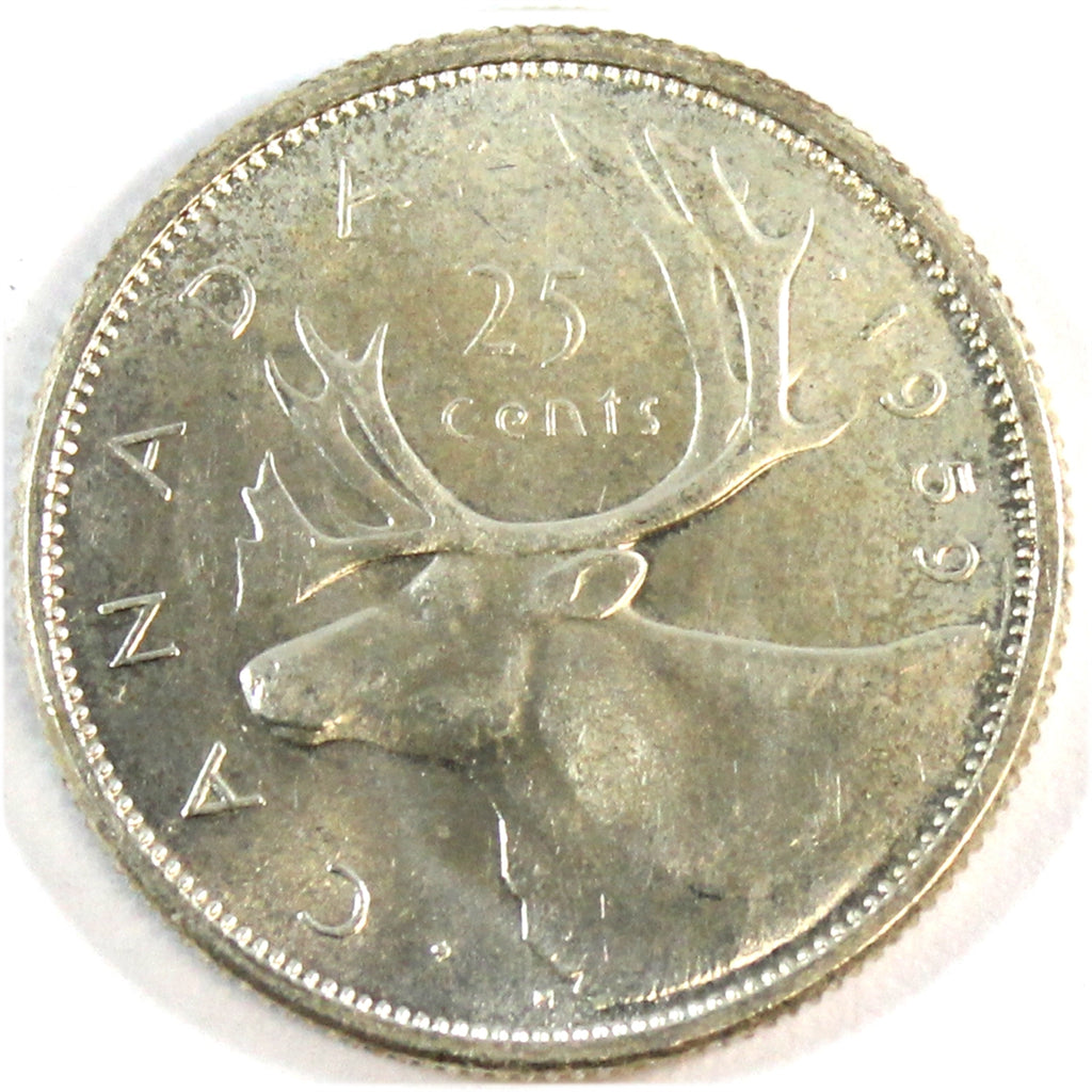 1959 Canada 25-cents Uncirculated (MS60)