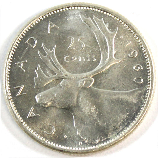 1960 Canada 25-cents UNC+ (MS62)
