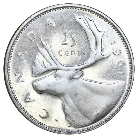 1961 Canada 25-cents Brilliant Uncirculated (MS-63)