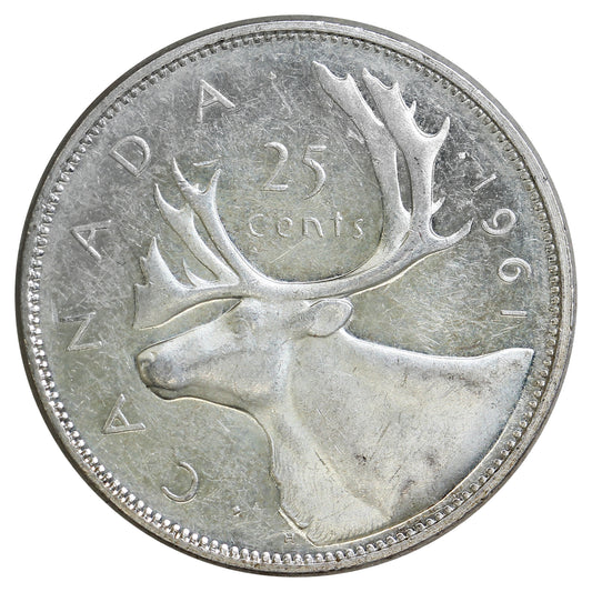 1961 Canada 25-cents Circulated