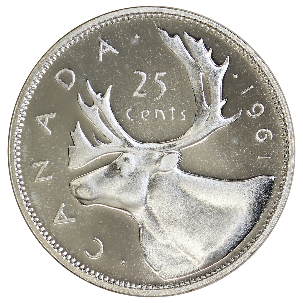 1961 Canada 25-cents Proof Like