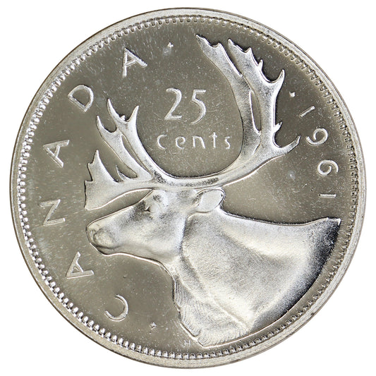 1961 Canada 25-cents Proof Like