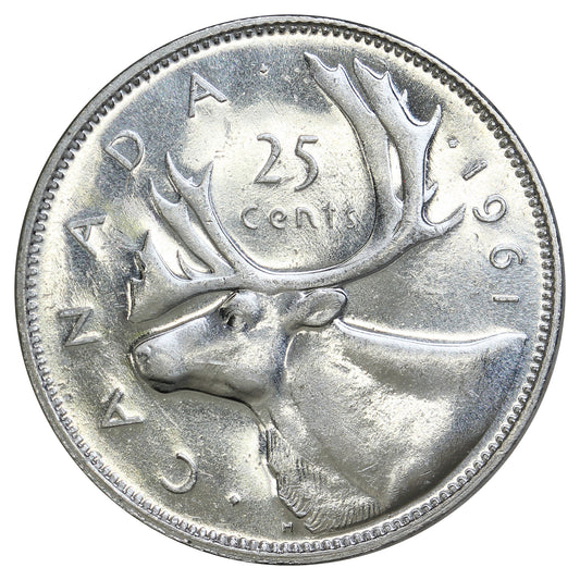 1961 Canada 25-cents Uncirculated (MS-60)