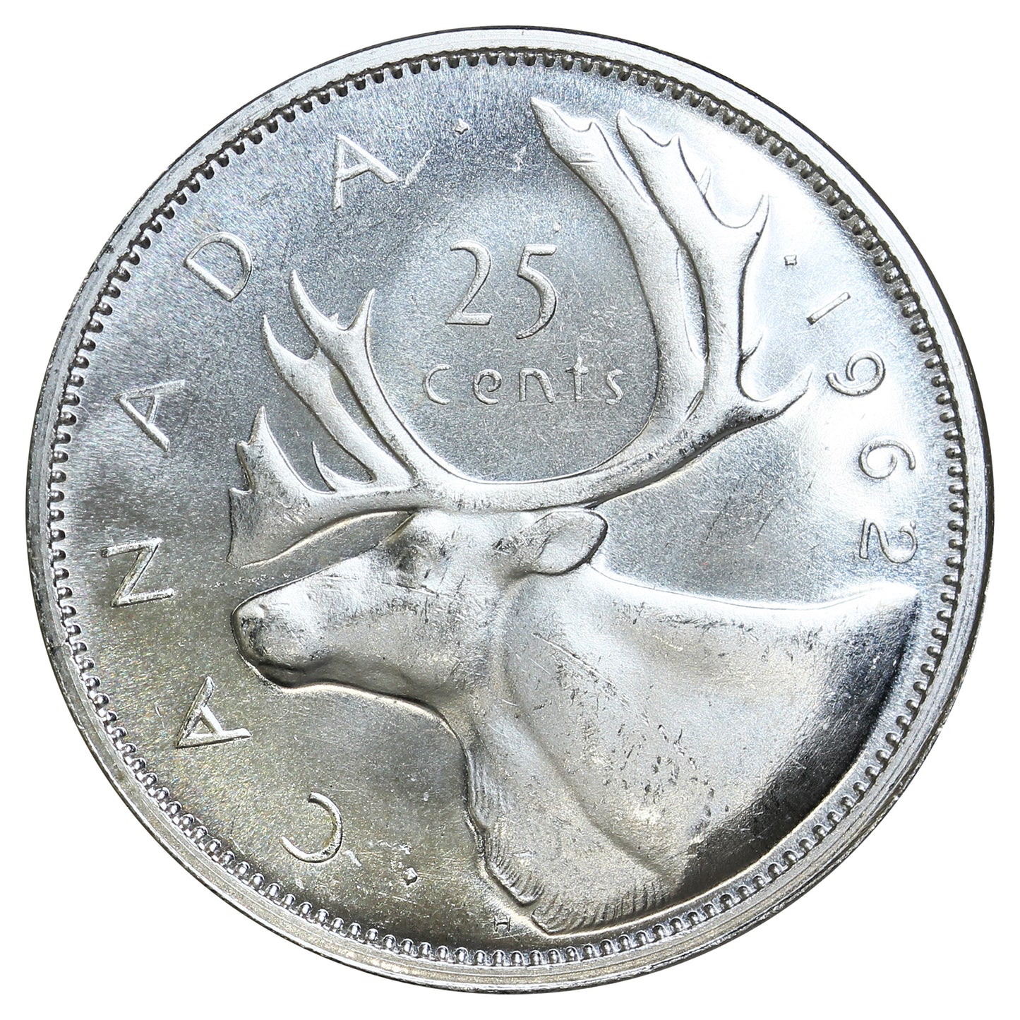 1962 Canada 25-cents UNC+ (MS62)