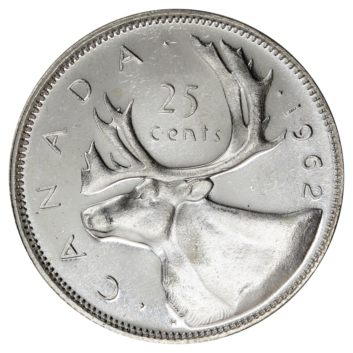 1962 Canada 25-cents Uncirculated (MS60)